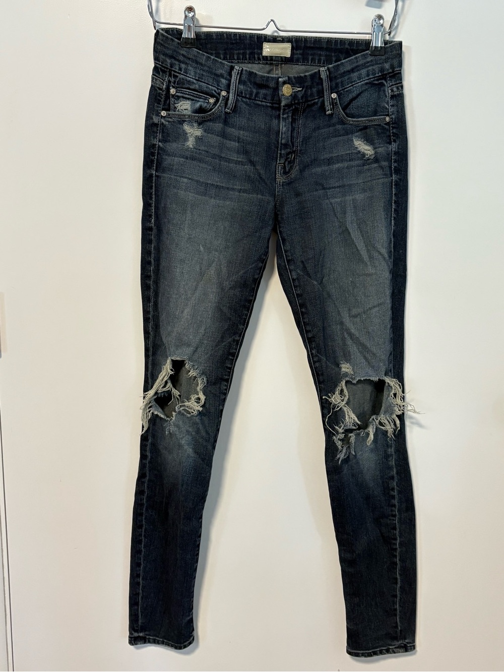 MOTHER Women’s Distressed Skinny Jeans